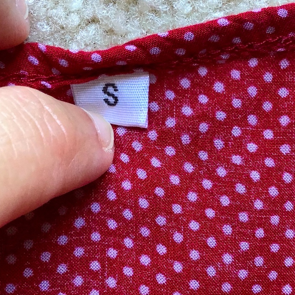 Assorted Brand Red Polka Dot Tank Lace Detail Sz S - Picture 4 of 5